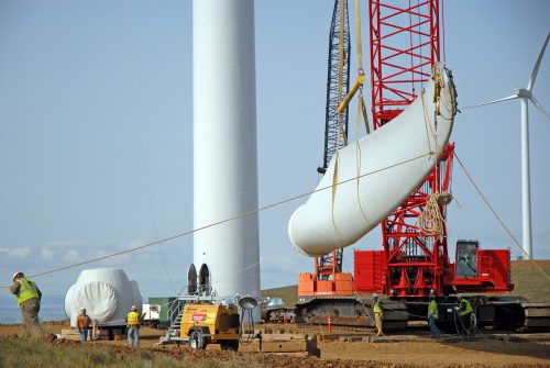 Goodnoe Hills wind farm construction via AWEA