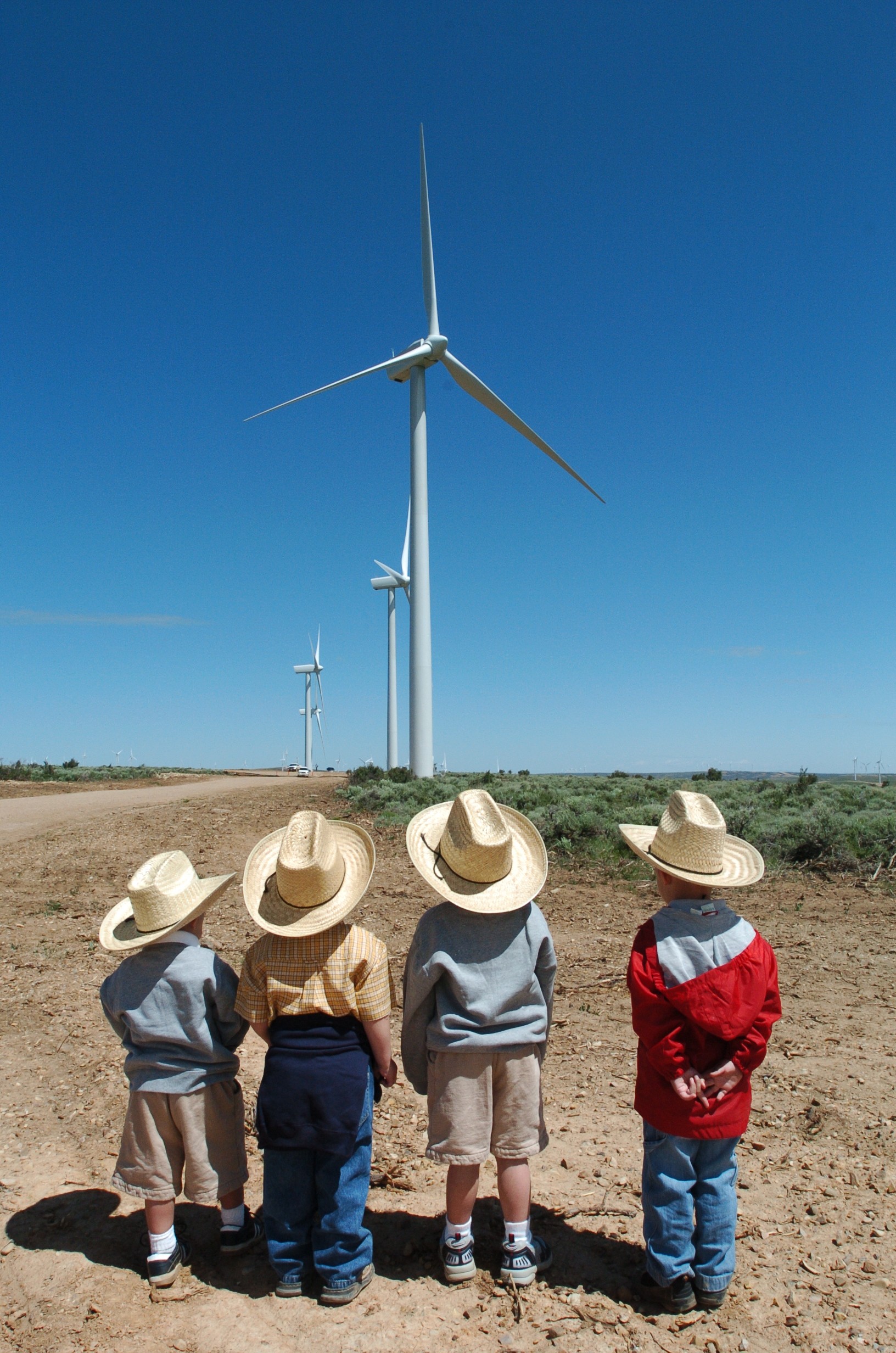 Wyoming kids wind turbine via AWEA Energy Innovation Policy and