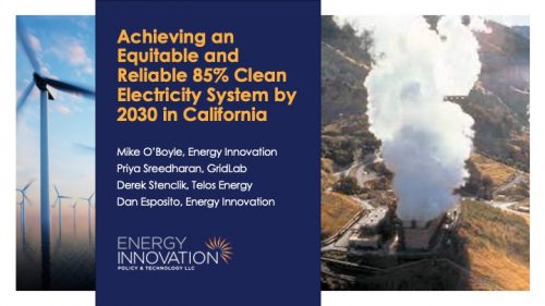 Permalink to Achieving An Equitable And Reliable 85 Percent Clean Electricity System By 2030 In California Webinar