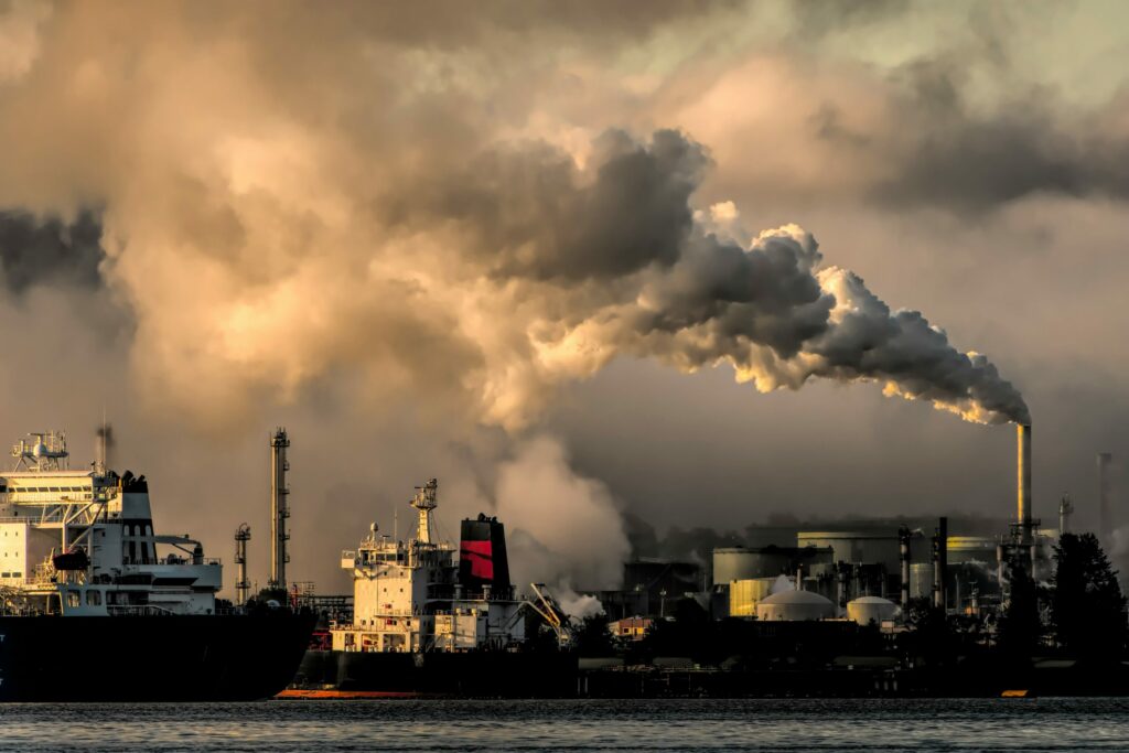 Image of pollution caused by transportation taken in 2021 by Chris LeBoutillier via Unsplash.