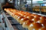 Industrial production line of fresh bread rolls, Shutterstock ID#2476062779