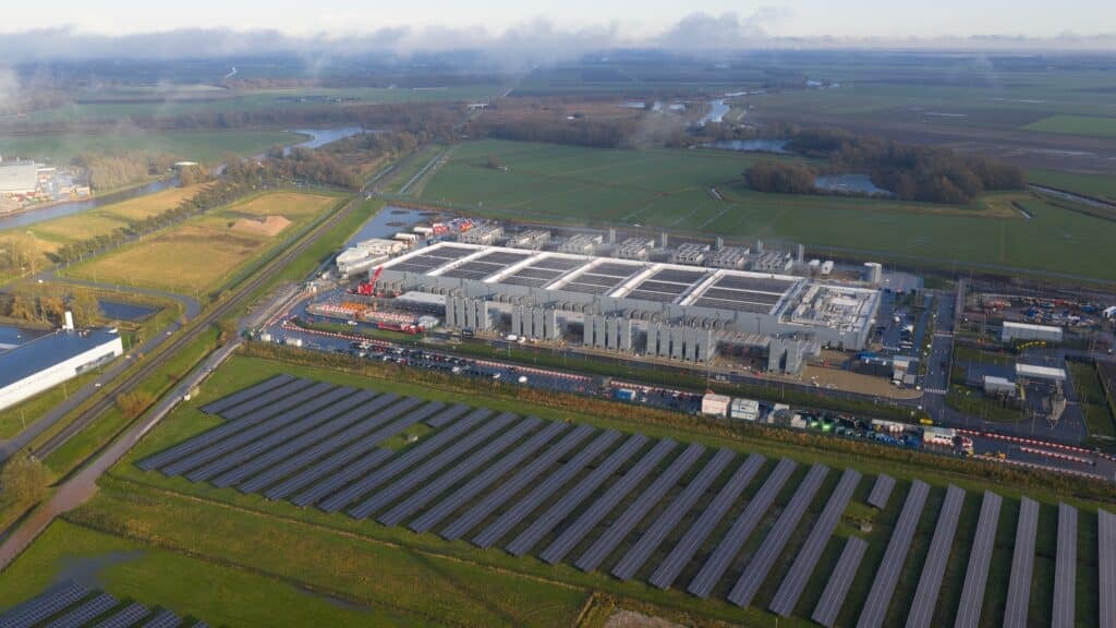 Large data center with solar panels in Winschoten, Province of Groningen, The Netherlands, Shutterstock ID#2706733303