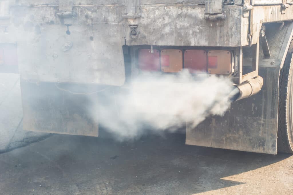 Truck exhaust, Shutterstock ID#393114067